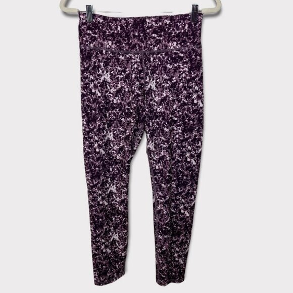 Balance Yoga Purple Printed High Waist Leggings Size Large Marble Speckle Yoga L - Picture 3 of 15
